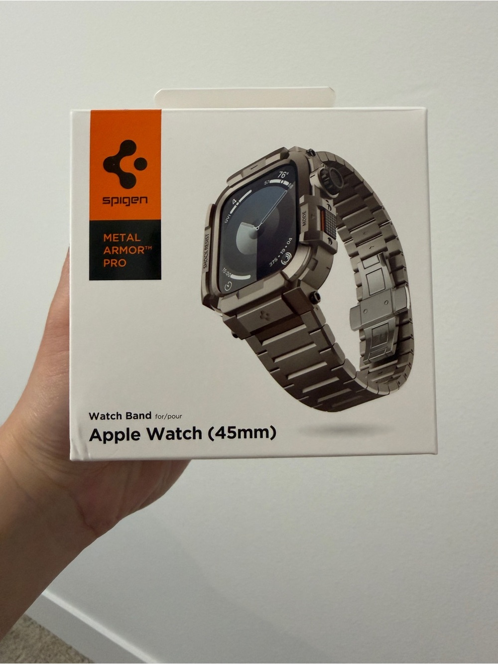 Spigen Metal Armor Pro Watch Band for Apple Watch (45mm) - Titanium Gray